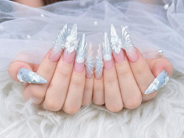 AME29 Nail シェルのような立体ウィングネイル